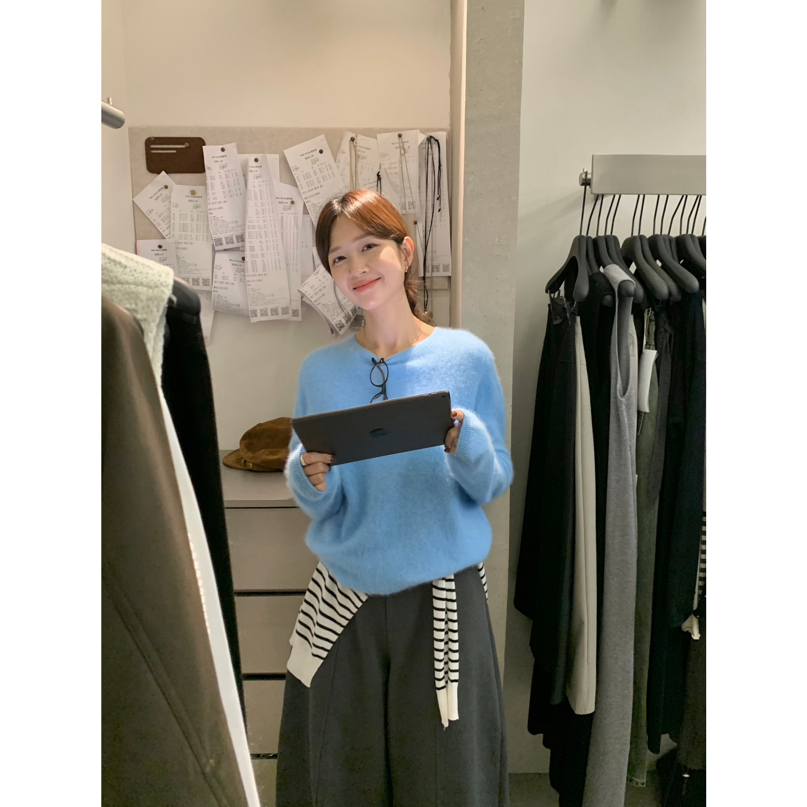 MISS密思家-高品质彩色慵懒感无缝一体保暖毛衣（含95羊毛）1732