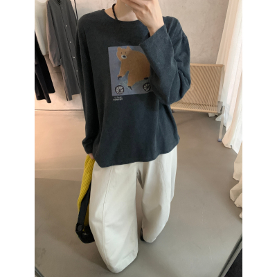 LOVELY秋上新韩系趣味卡通印花长袖T恤Z6903