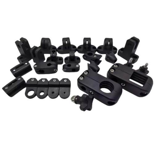 ZCE01尼龙转接夹十字固定夹圆管连接塑料夹管支架T型锁紧夹感应器