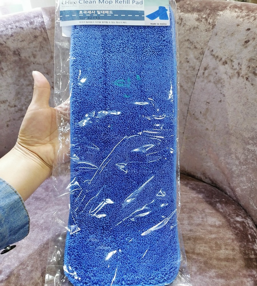 韩国进口平板拖把替换布可粘式吸水不掉毛家用地板拖地清洁布1条