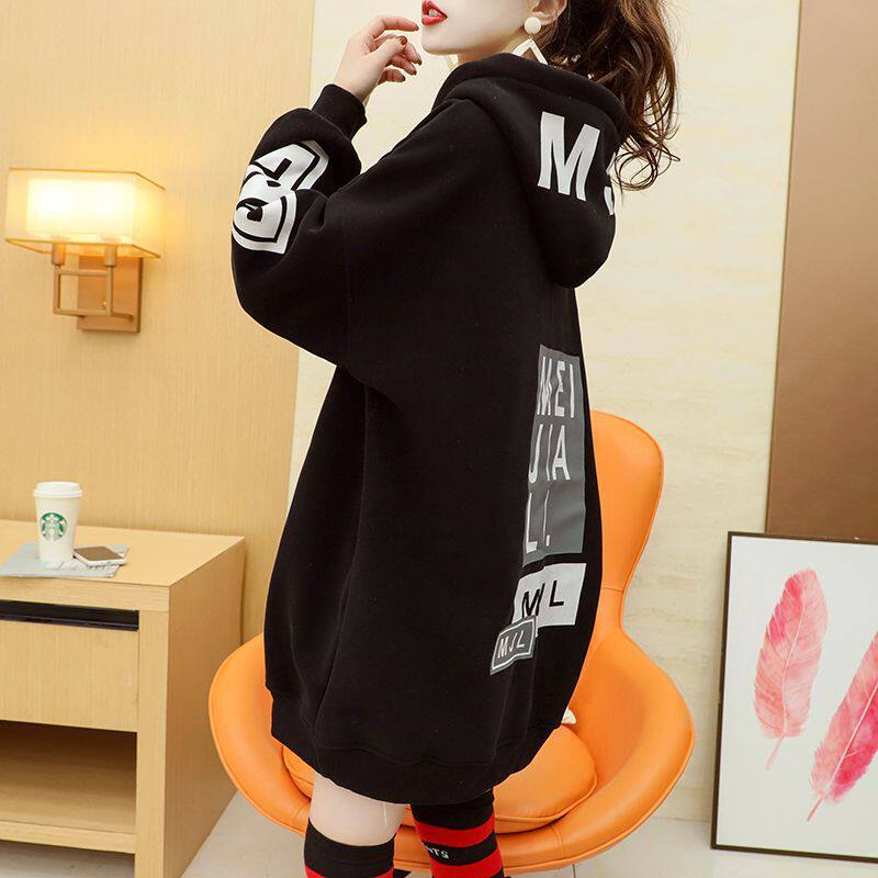 休闲百搭连帽卫衣女慵懒风宽松新款chic设计感上衣春秋外套潮