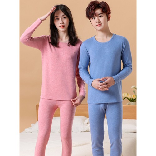 男大童秋衣秋裤羊绒蚕丝青少年保暖内衣套装少女中学生打底睡衣冬