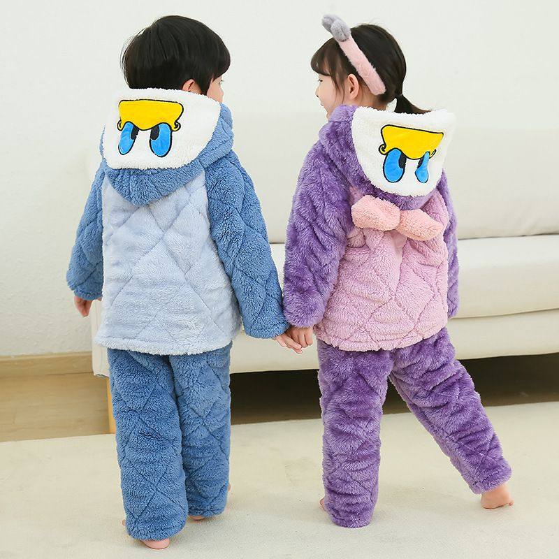 冬季儿童睡衣加厚法兰绒家居服套装女童小女孩三层夹棉加绒珊瑚绒,童装/婴儿装/亲子装,家居服套装,淘宝优惠券,粉丝福利购,淘宝优惠卷