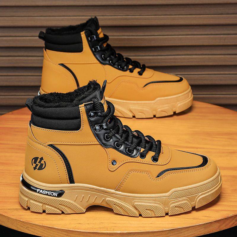 雪地靴男款冬季潮流马丁靴加绒加厚保暖时尚复古防滑耐磨工装靴男