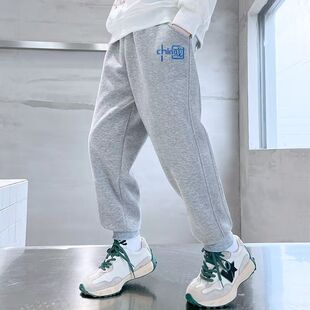 男童裤子春夏季儿童休闲百搭卫裤中大童束脚运动裤潮流牌长裤