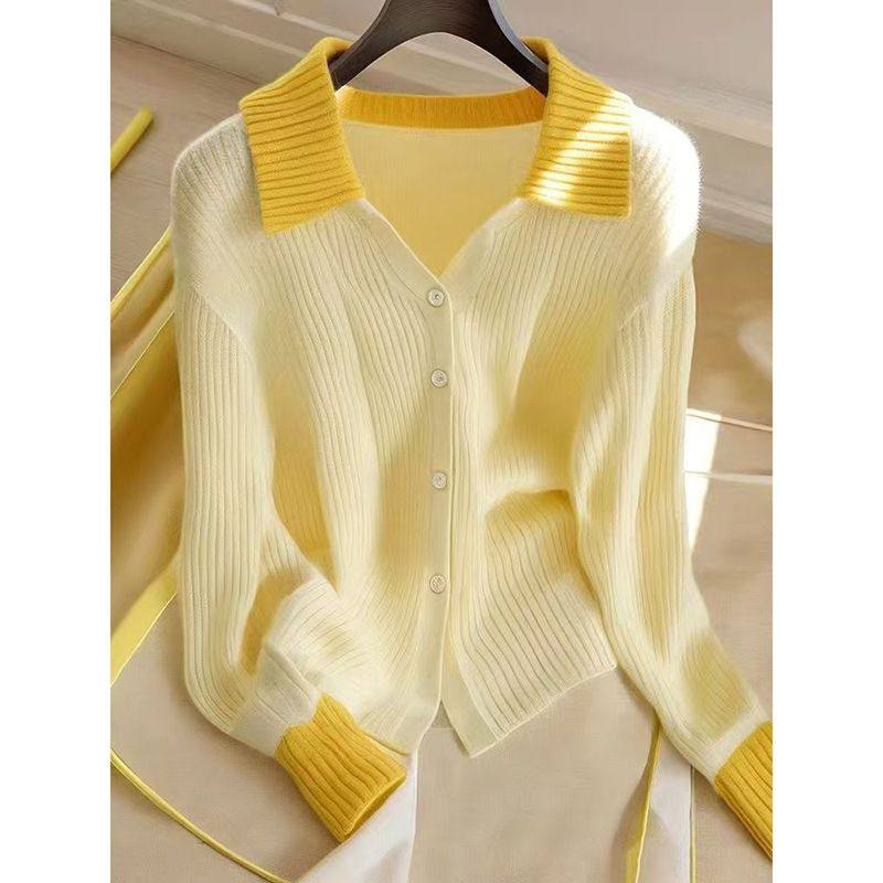 秋季新款韩系穿搭设计感小众毛衣开衫高级感超好看针织上衣女