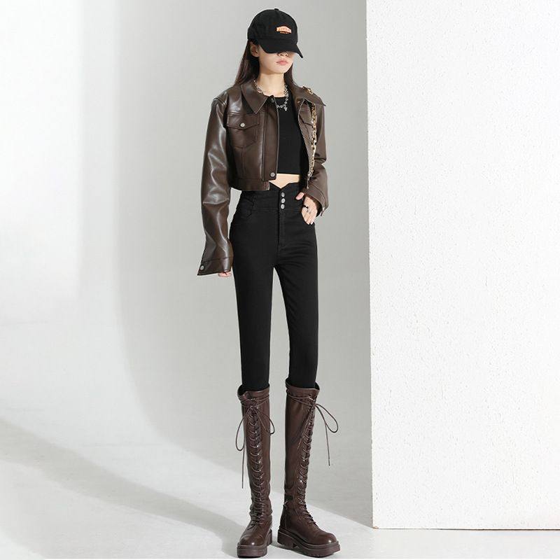 870高腰牛仔裤女秋冬新款弹力设计感显瘦辣妹小脚裤铅笔裤裤,女装/女士精品,棉衣/棉服,淘宝优惠券,粉丝福利购,淘宝优惠卷