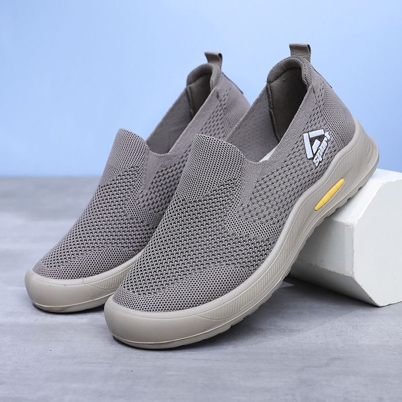 鞋子男春秋休闲鞋软底潮流一脚蹬跑步男鞋浅口透气轻便懒人鞋单鞋