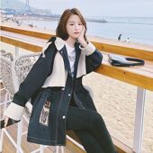 实拍小个子风衣女春秋新款 气质流行宽松韩版 学院风休闲外套潮