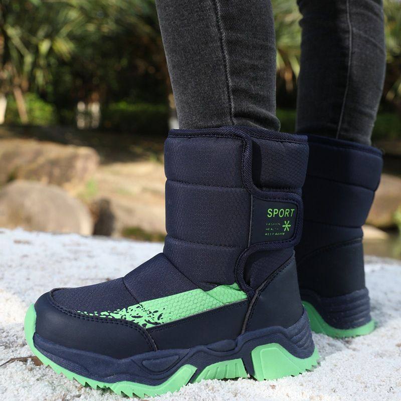 高帮女童中大童棉鞋靴子女孩男童雪地靴冬季加绒靴子保暖黑灰粉白,女鞋,时尚雪地靴,淘宝优惠券,粉丝福利购,淘宝优惠卷