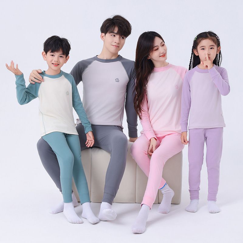 儿童秋衣秋裤少女套装青少年保暖内衣男大童棉毛衫初高中学生睡衣