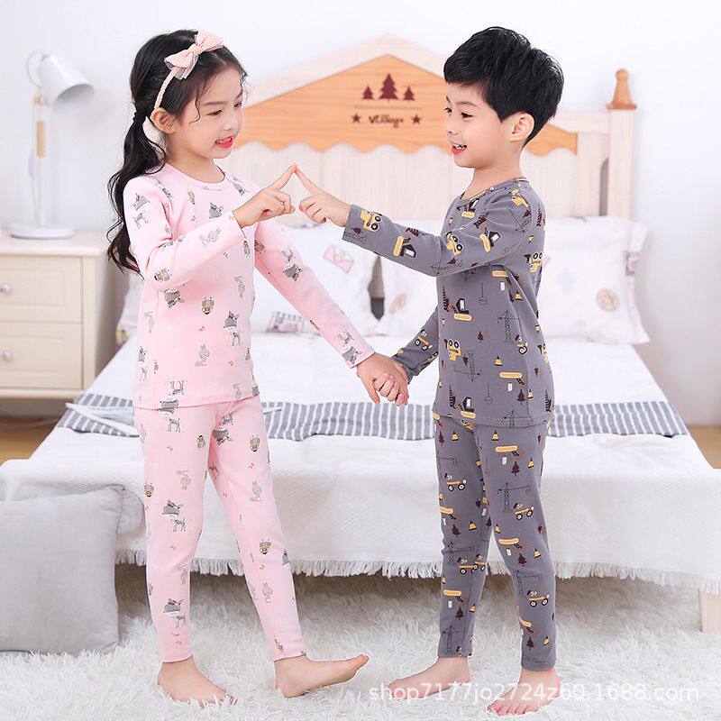 儿童套装内衣纯棉秋衣秋裤秋保暖男童女童打底女宝宝长袖加厚款