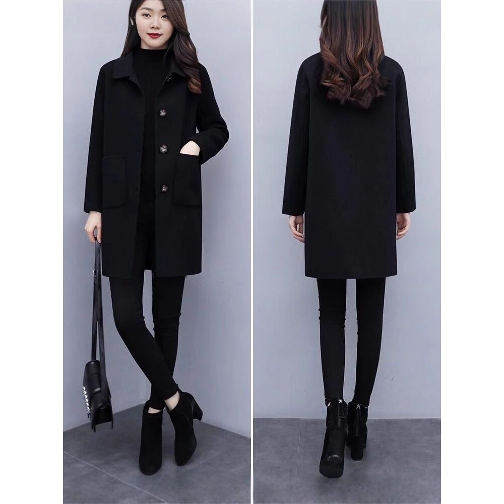 毛呢外套女中长款2025秋冬新款韩版时尚宽松百搭减龄显瘦呢子大衣