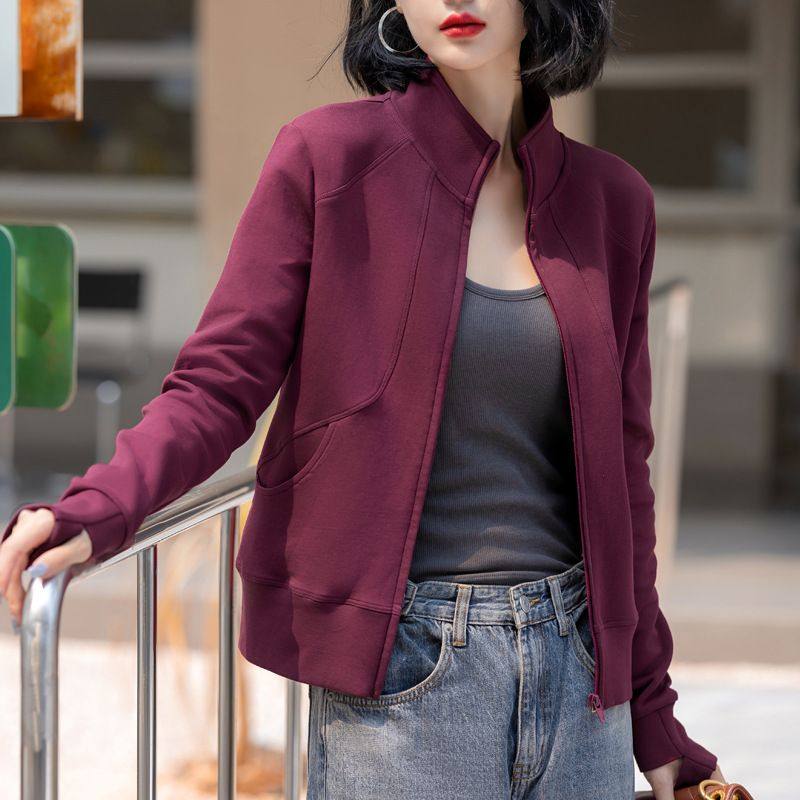 秋冬装拉链棉质卫衣女开衫新款外套上衣早秋季休闲运动夹克棒球服,女装/女士精品,常规大码外套,淘宝优惠券,粉丝福利购,淘宝优惠卷