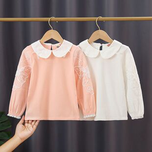 女童打底衫春秋纯棉新款中大童秋季洋气长袖t恤儿童百搭上衣6
