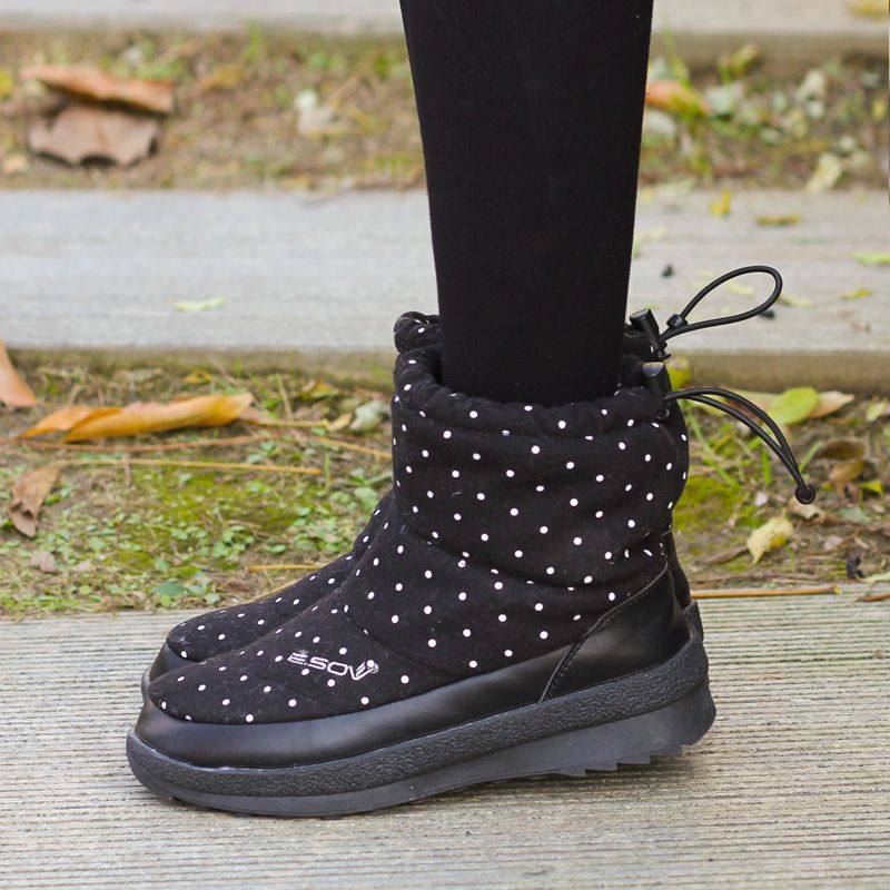 冬季保暖加绒加厚韩版圆点羽绒雪地靴女平底防滑短靴羽绒鞋女冬潮,女鞋,时尚雪地靴,淘宝优惠券,粉丝福利购,淘宝优惠卷