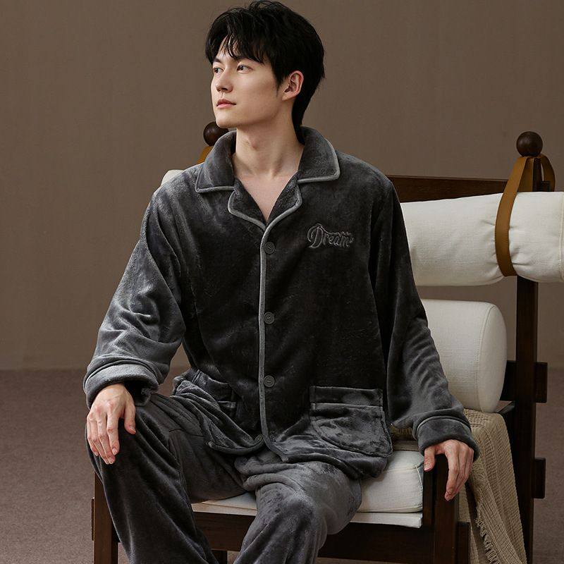 男士睡衣秋冬季加绒加厚法兰绒2025长袖长裤青年男丝绒家居服套装,童装/婴儿装/亲子装,家居服套装,淘宝优惠券,粉丝福利购,淘宝优惠卷