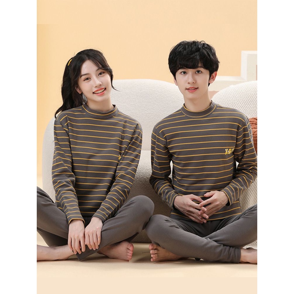 男童秋衣秋裤套装儿童内衣舒绒纯棉青少年大童女孩保暖棉毛衫睡衣