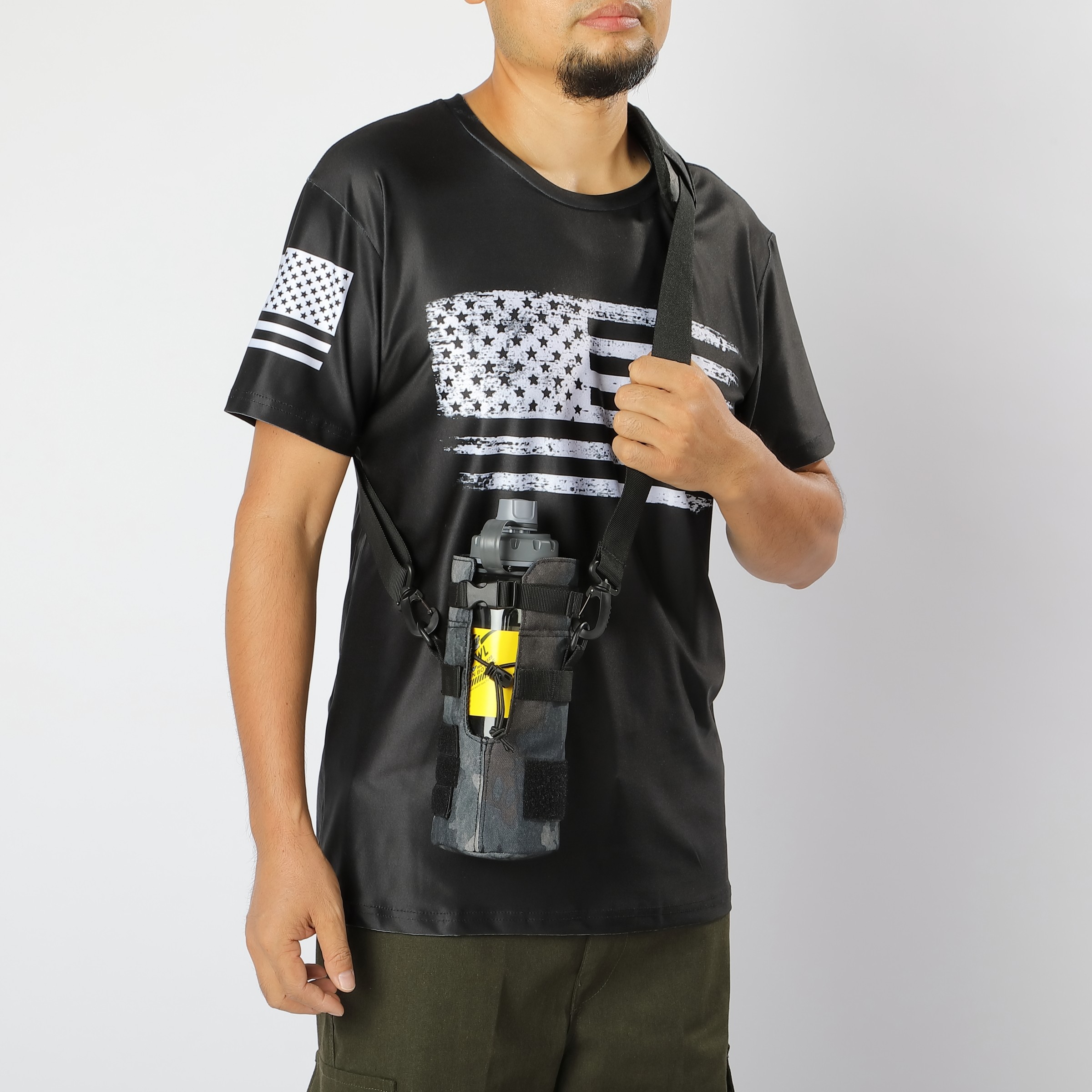 水壶袋户外军迷战术保温水杯套3L4L大容量便携旅行多功能斜跨壶套