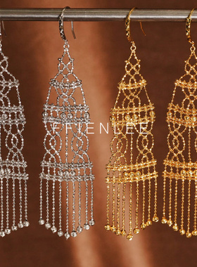 925银耳饰  穗月珠语 轻奢小众流苏耳饰女款气质百搭耳环