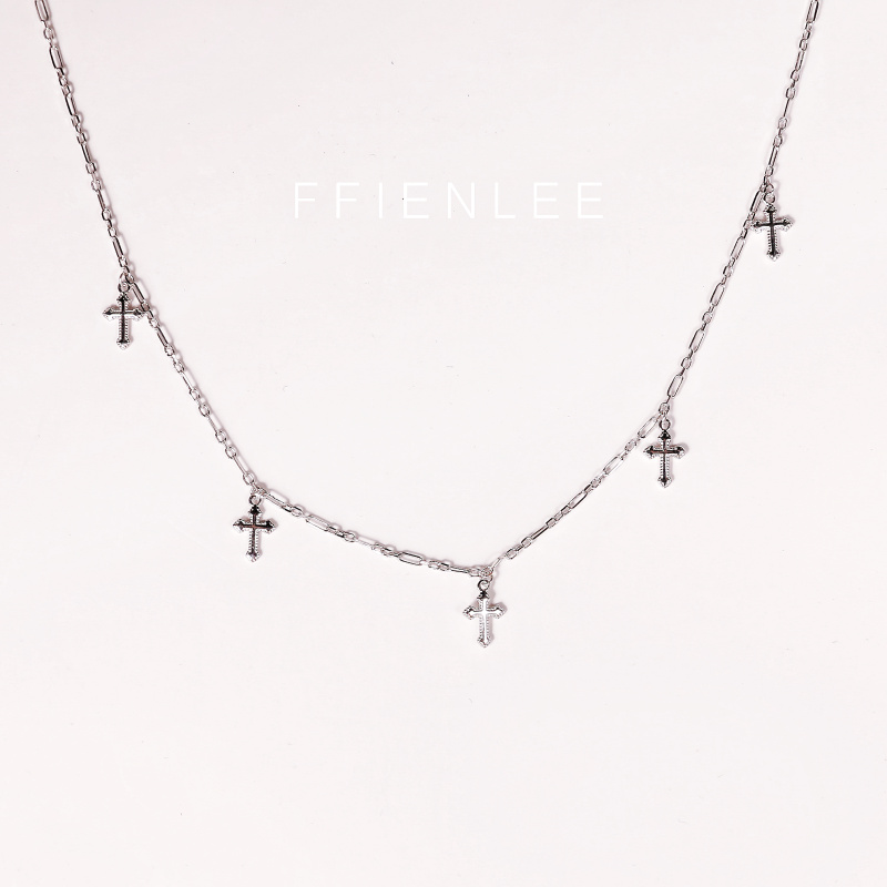 坠链均925银  魔恋仙林  简约十字架女款项链小众设计百搭项链