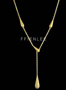 坠链均925银 诗雨 轻奢小众水滴毛衣链女款气质Y字项链