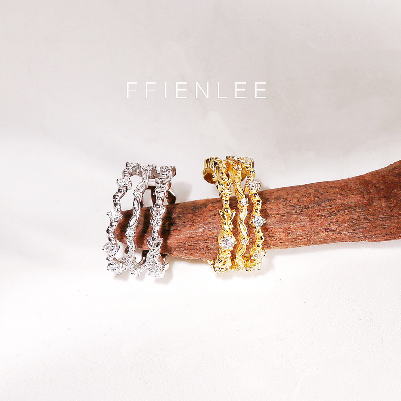 925银戒指  积雨云 小众设计感复古小花简约镂空戒指