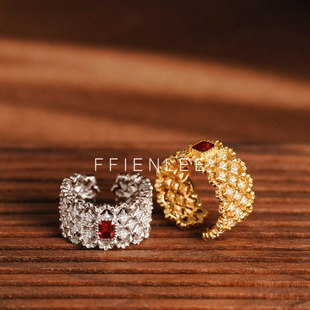 925银戒指  缠焰 轻奢小众活口戒指女款时尚气质百搭戒指