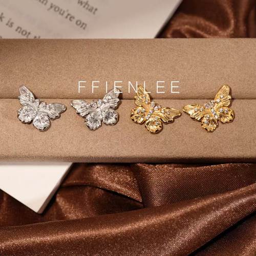 925银耳饰   黎羽春蝶 轻奢时尚蝴蝶耳钉小众气质高级感耳饰