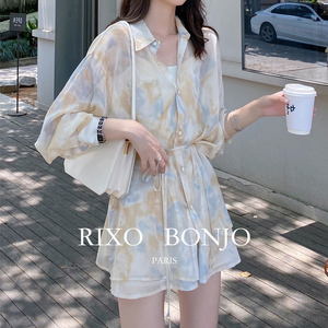 RIXO BONJO高级感防晒雪纺衬衫裙子套装女夏季新款休闲显瘦两件套