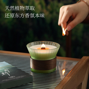 睡莲 氛围感香薰蜡烛小众高级生日礼物家用室内持久卧室香氛蜡