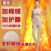 新疆彩棉纯棉全棉大码 裤 女秋裤 冬加厚加绒修身 子 保暖内底裤 天彩