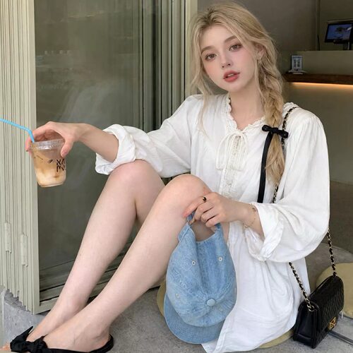 休闲慵懒风蕾丝边连体裤女薄款