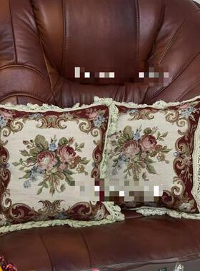 needlepoint绒绣抱枕民族编织抱枕欧式针绣手绣纯羊毛客厅纯民族