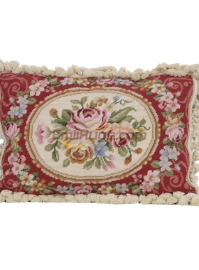 十字绣文艺复兴时期绒绣抱枕needlepoint民族编织抱枕新疆加厚