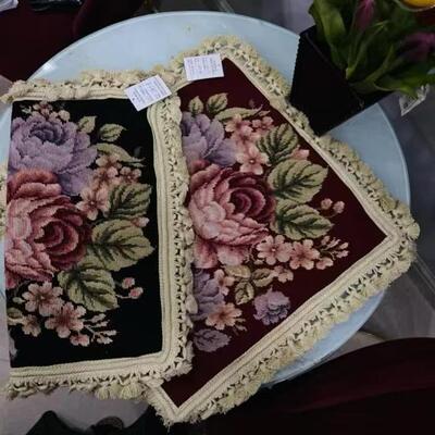 巴洛克软装高密度民族编织抱枕绒绣抱枕needlepoint绣花靠垫