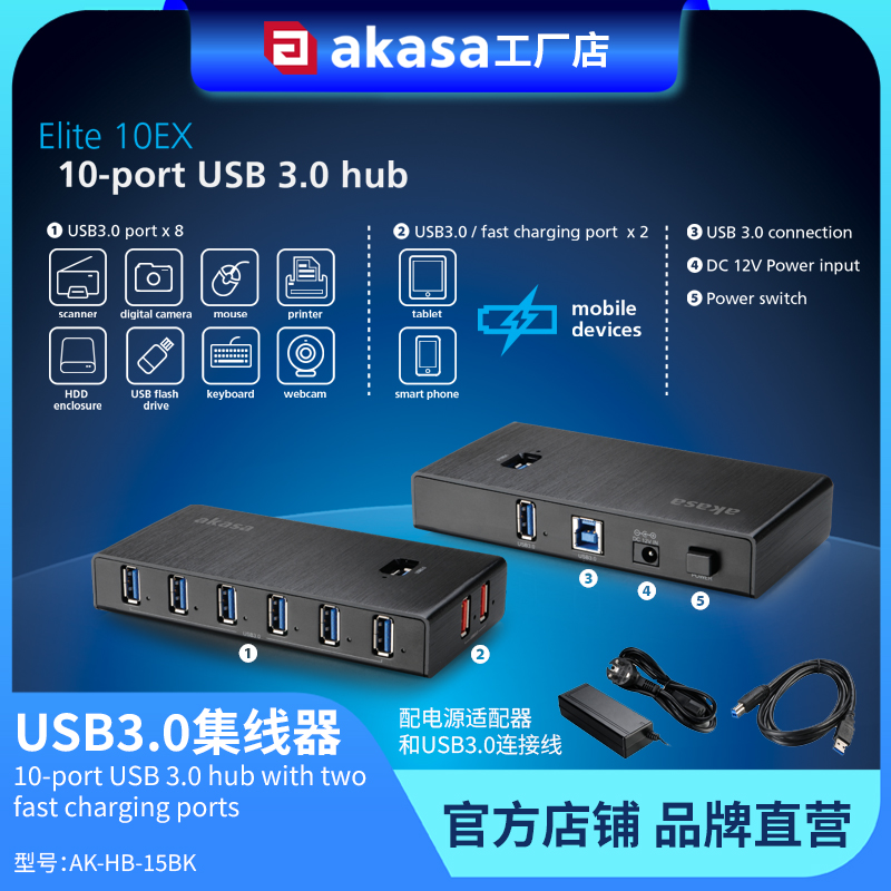 USB3.0扩展器hub分线器扩展坞