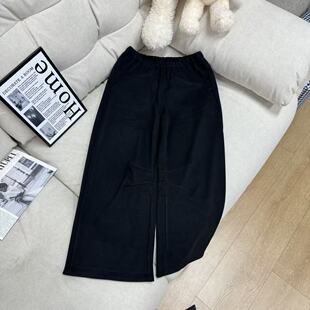 26022544 阔腿裤 春秋款 松紧腰含羊毛九分宽松百搭时尚