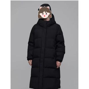 冬季加厚保暖长款过膝耐寒羽绒服纯色百搭时尚25102149