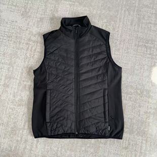 常规款马甲宽松型拼接女士黑色立领保暖棉服马甲25112943