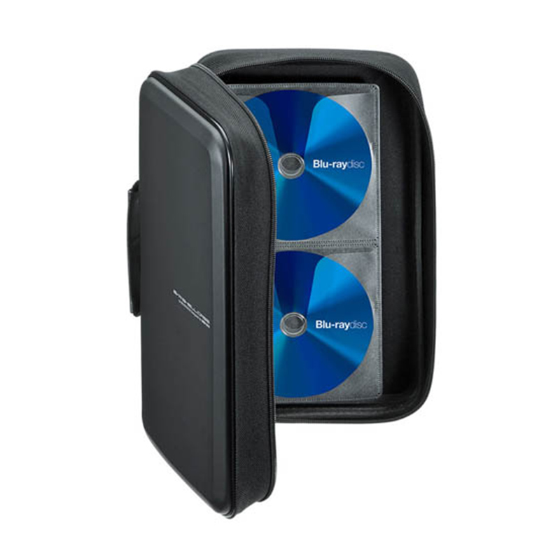 日本SANWA光盘收纳包104片大容量收纳DVD/CD蓝光蝶片盒附手提