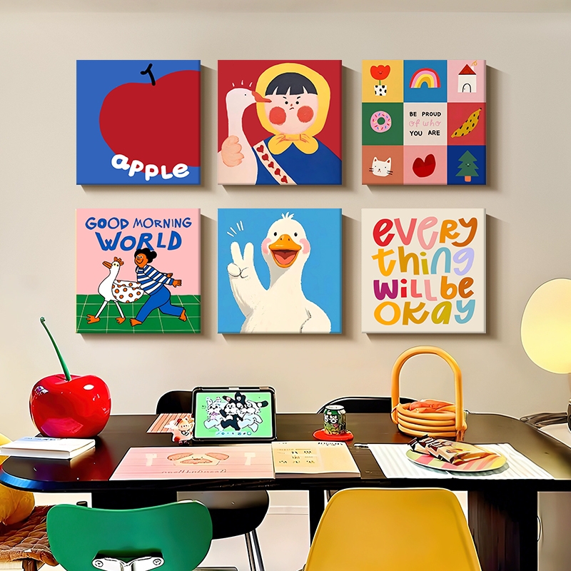 快乐多巴胺ins风抽象色彩组合