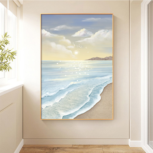 入户玄关装饰画海景过道走廊挂画