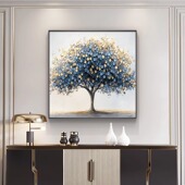 现代发财树入户进门玄关柜装 饰画轻奢客厅沙发背景墙挂画餐厅壁画