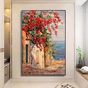 马蒂斯法式 饰画玄关走道挂画小众艺术高级感餐厅壁画 奶油风客厅装