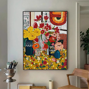 马蒂斯抽象装 饰画客厅沙发背景墙落地画走廊过道卧室小众艺术挂画