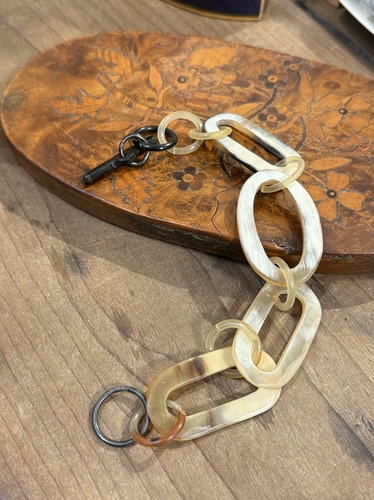 中古默认微瑕不退不换  牛角手链 18.5、23、25、26.5cm