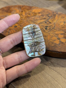 中古默认微瑕不退不换 贝雕胸针 意大利