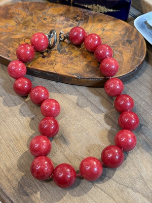 中古默认微瑕不退不换  原石银扣项链 重重重 意大利