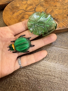 中古默认微瑕不退不换 穆拉诺老琉璃胸针 意大利